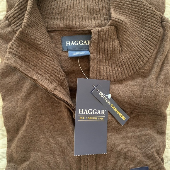 NWT Haggar Cashmere Quarter-Zip Sweater Size Medium - Picture 7 of 7